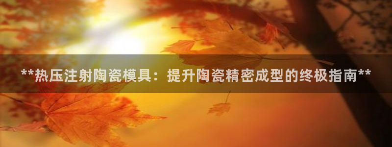 emc低频：**热压注射陶瓷模具：提升陶瓷精密成型的终极