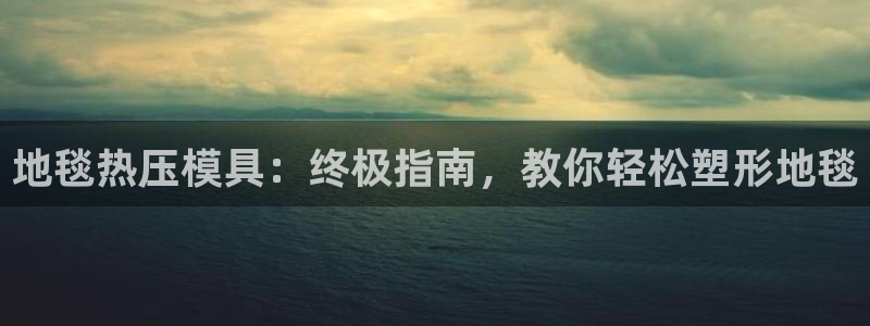 emc易倍官网首页进入：地毯热压模具：终极指南，教你轻松
